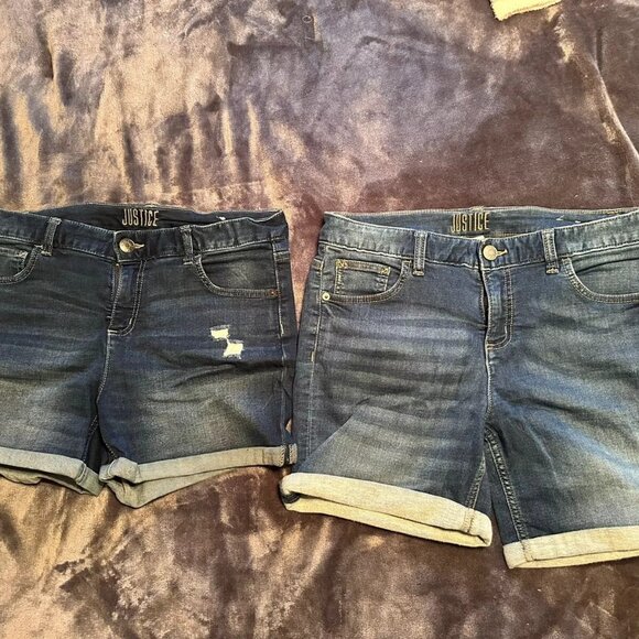 Justice Stretch Shorts 16 1/2 Plus  Cotton Blend - Picture 1 of 1